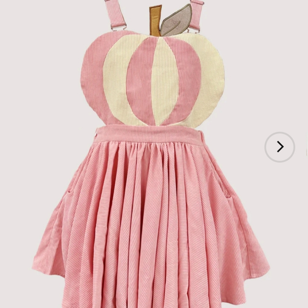 Miss Candyholic Pink Pumpkin Pinafore